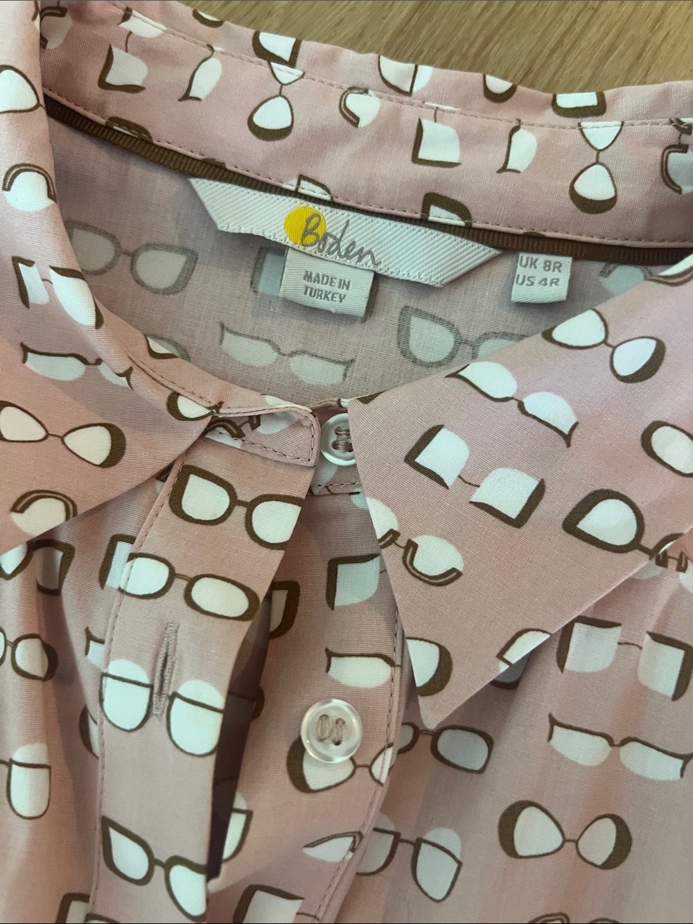 Boden Dress Glasses Motif Sz 4R - Picture 2 of 4